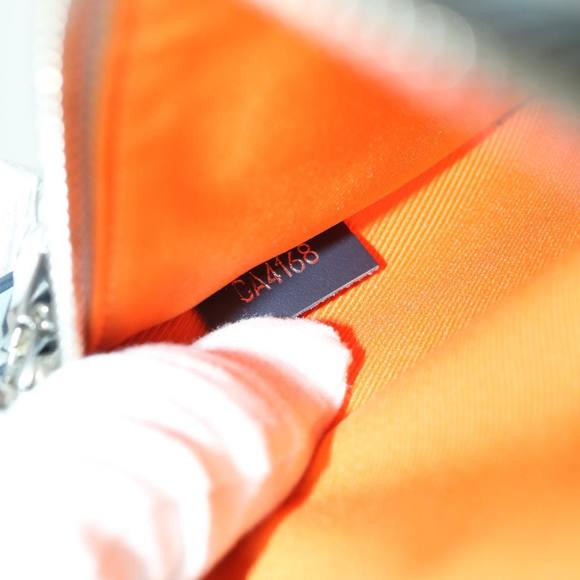 LOUIS VUITTON Monogram satellite alpha Clutch Bag Silver M44171 LV Auth 32344A - Picture 11 of 16